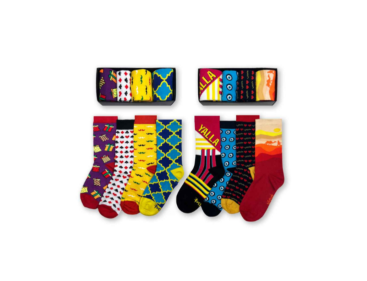 Sikasok - Funky Long Socks (36-40), Bundle of 8