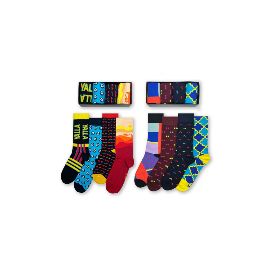 Sikasok - Funky Long Socks (41-46), Bundle of 8